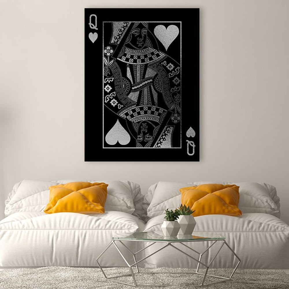 CORX Designs - Silver Poker Card Canvas Art - Review