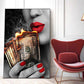 CORX Designs - Sexy Red Lips Burning Dollars Canvas Art - Review