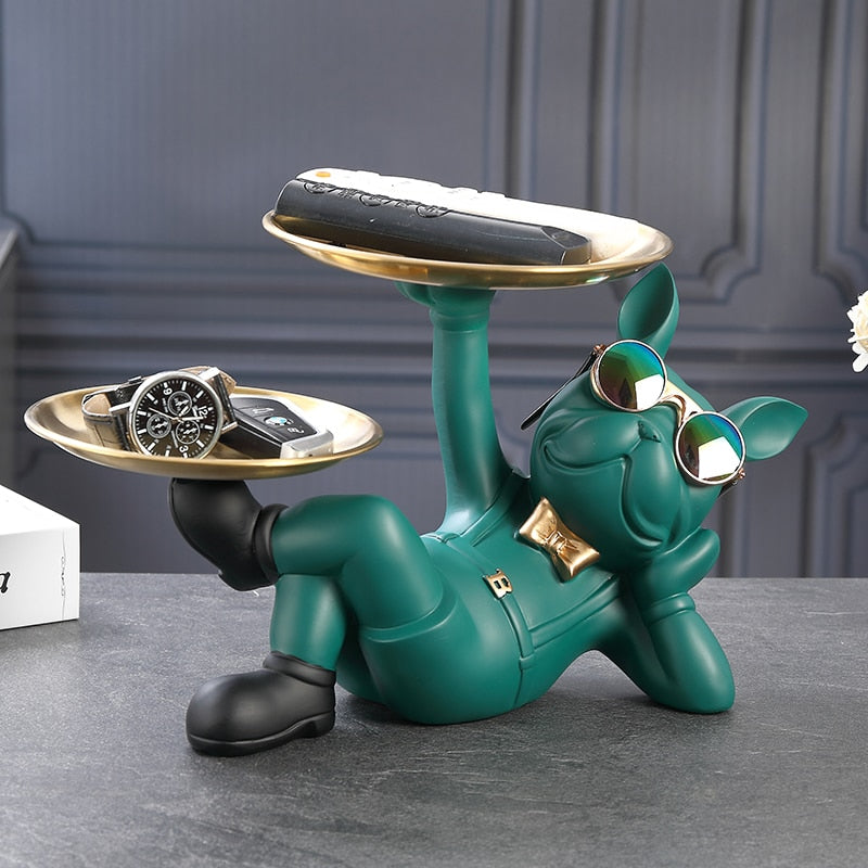 CORX Designs - Lying Bulldog Double Tray Statue - Review
