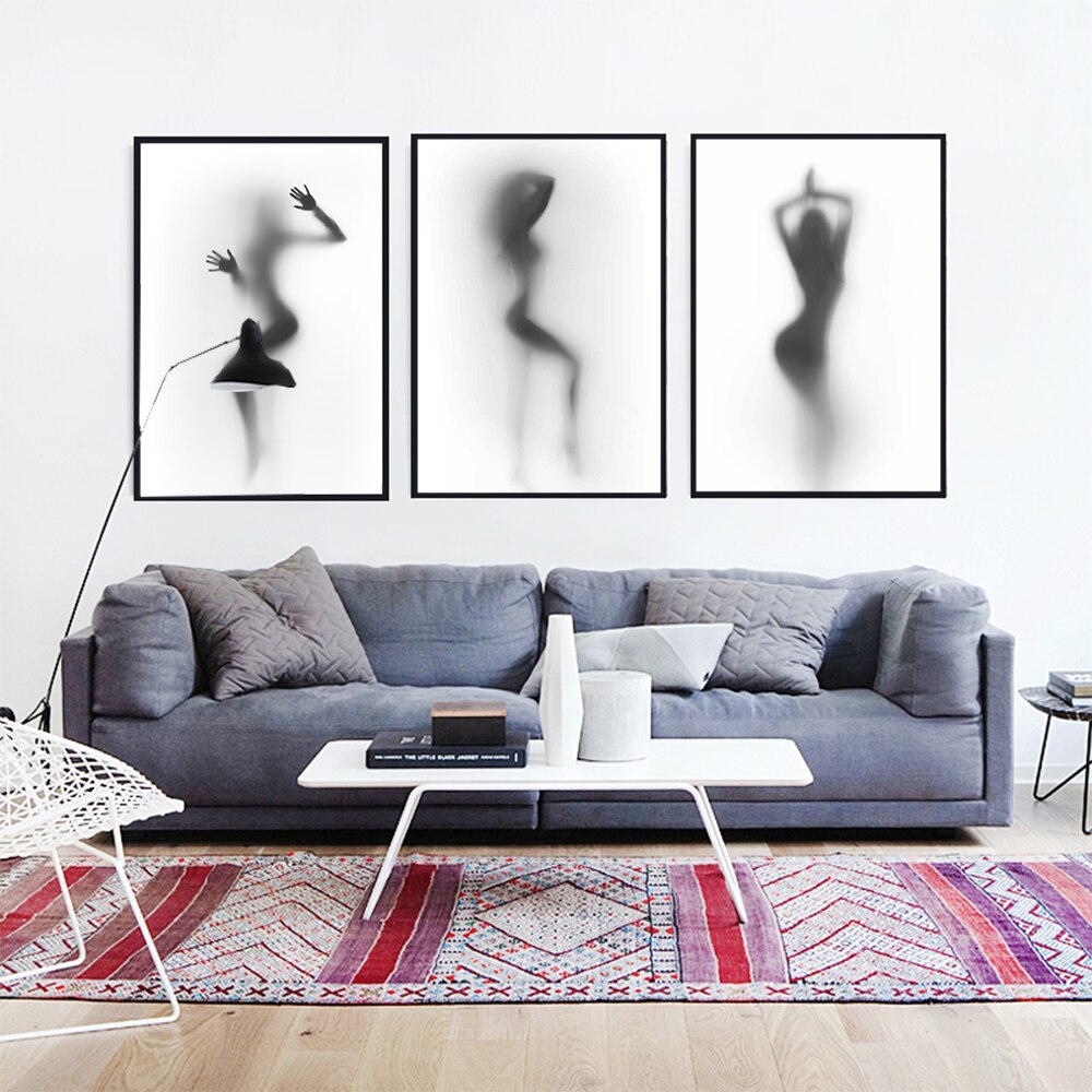 CORX Designs - Sexy Women Behind The Curtain Silhouette Canvas Art - Review