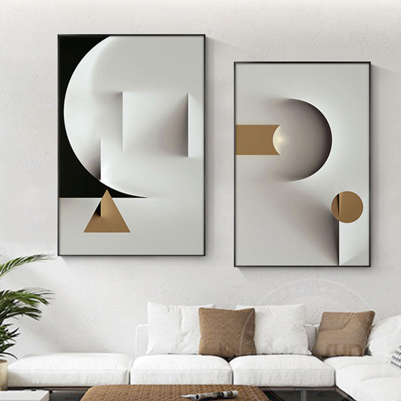 CORX Designs - Modern White Abstract Geometric Canvas Art - Review