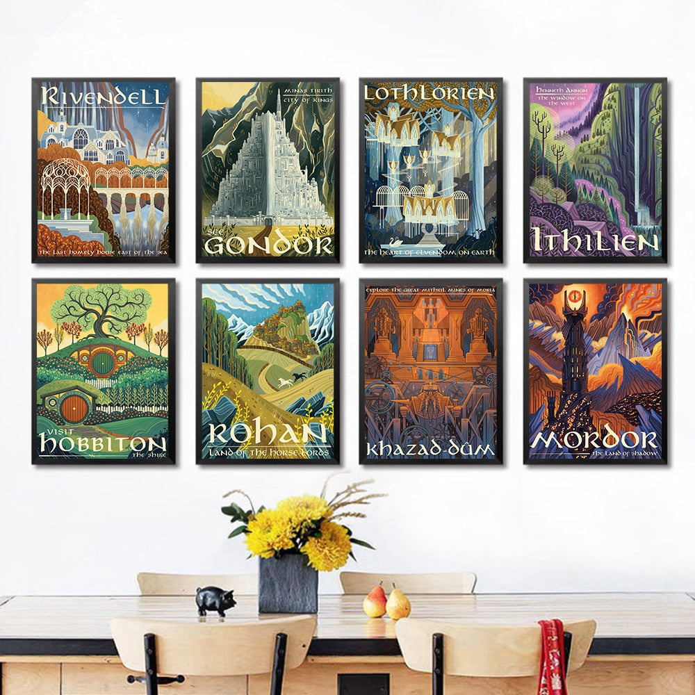 CORX Designs - Middle Earth Wall Art Canvas The Hobbit The Lord of the Rings - Review