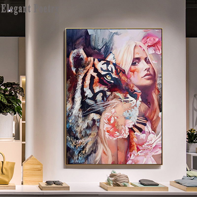 CORX Designs - Woman with Tiger Floral Canvas Art - Review