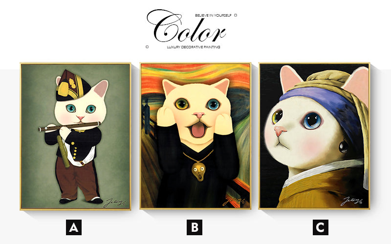 CORX Designs - Cartoon Cat Painting Canvas Art - Review