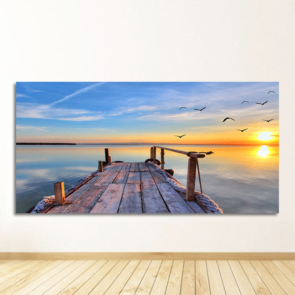 CORX Designs - Sky Sea Sunrise Landscape Canvas Art - Review