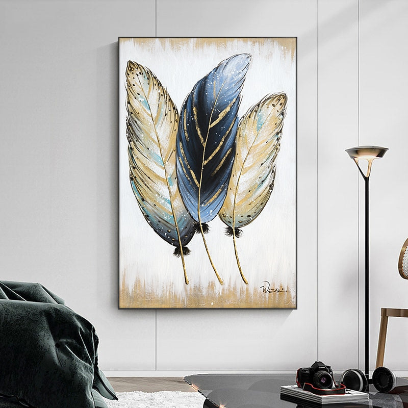 CORX Designs - Golden feather Oil Painting Canvas Art - Review