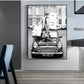 CORX Designs - Black and White Vintage Retro Car Fashion Girl Canvas Art - Review