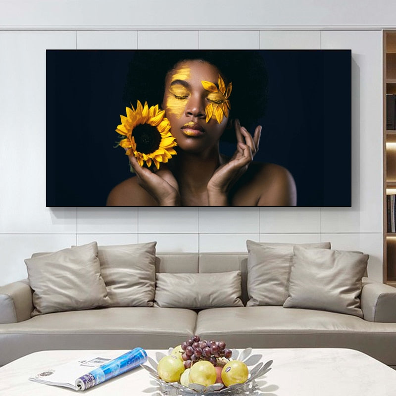CORX Designs - Black Women Sunflower Canvas Art - Review