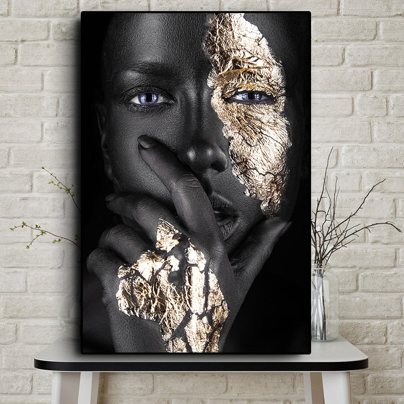 CORX Designs - African Black and Gold Woman Canvas Art - Review