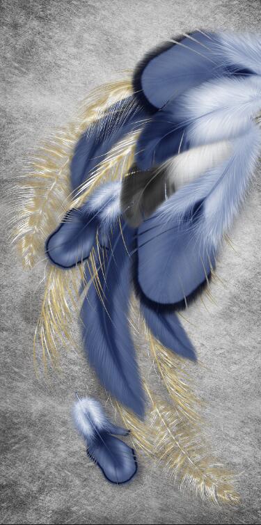 CORX Designs - Blue and Gold Feather Deer Canvas Art - Review