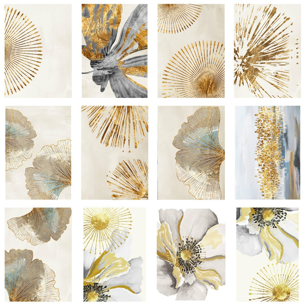 CORX Designs - Golden Ginkgo Flower Canvas Art - Review