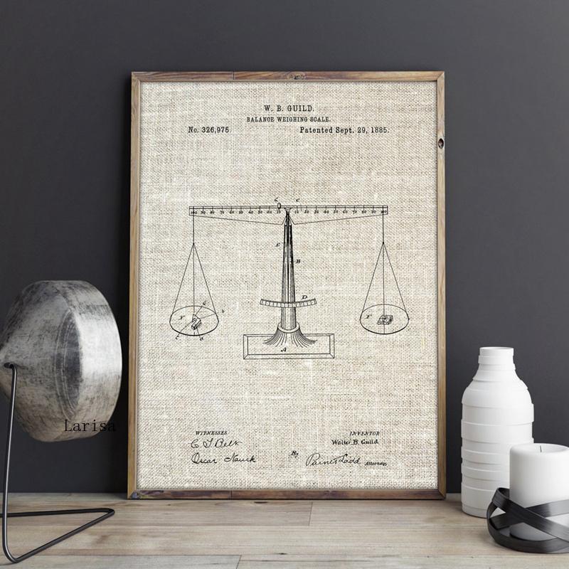 CORX Designs - Balance Weighing Scale Patent Blueprint Canvas Art - Review