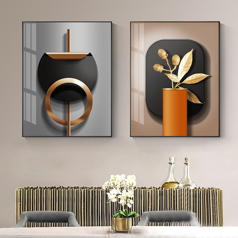 CORX Designs - Black Copper Geometric Canvas Art - Review