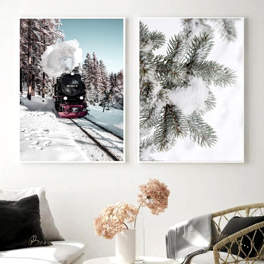 CORX Designs - Winter Snow Forest Pine Highland Cattle Canvas Art - Review
