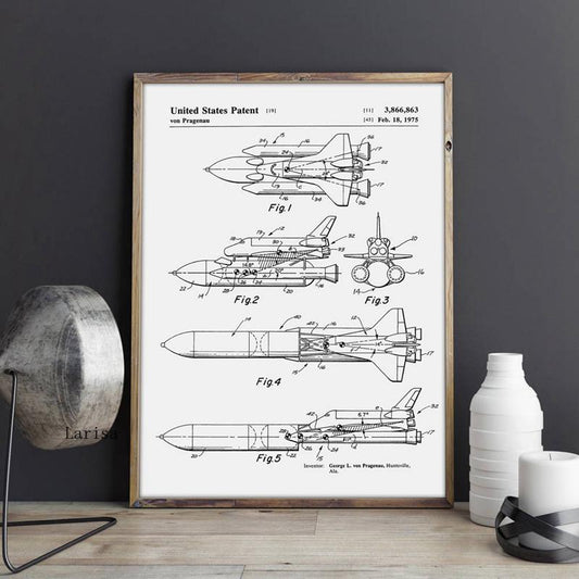 CORX Designs - Space Shuttle Patent Blueprint Canvas Art - Review