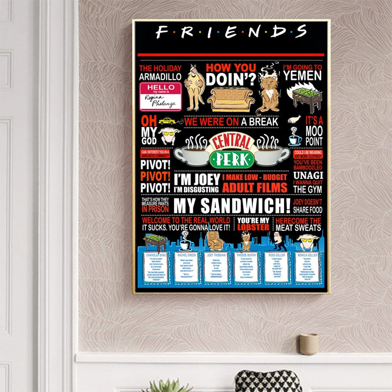 Pastele Best Friends Tv Series Quotes Poster Custom Personalized