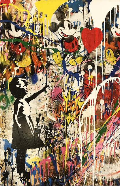 CORX Designs - Girl Holding A Balloon Wall Graffiti Canvas Art - Review
