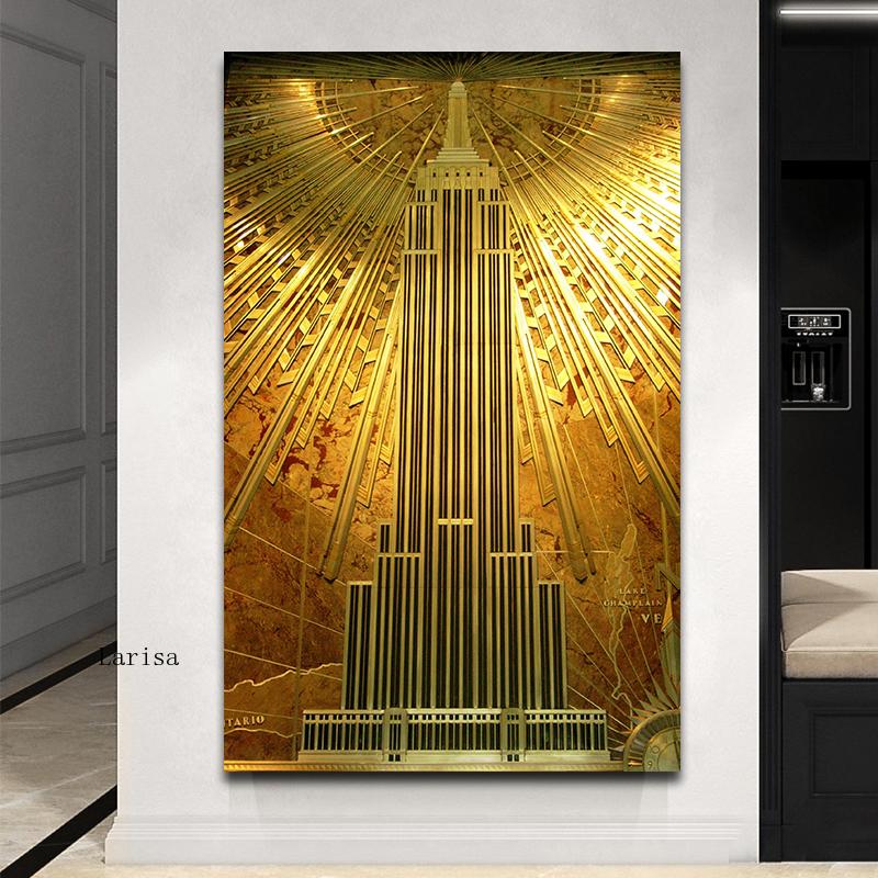 CORX Designs - Golden The Empire State Building Canvas Art - Review