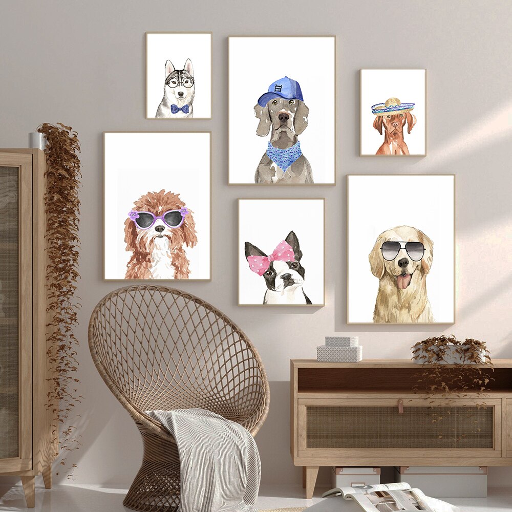 CORX Designs - Dog Husky Wearing Glasses Canvas Art - Review