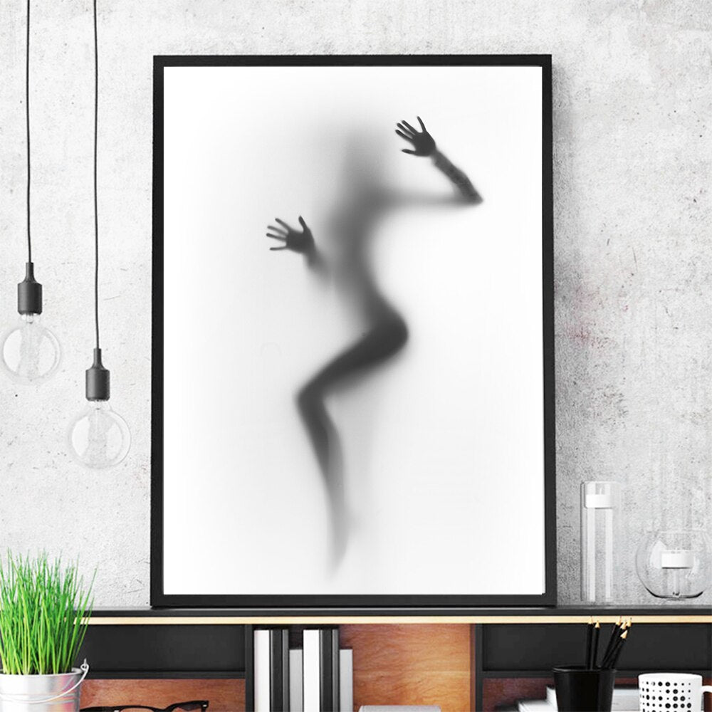 CORX Designs - Sexy Women Behind The Curtain Silhouette Canvas Art - Review