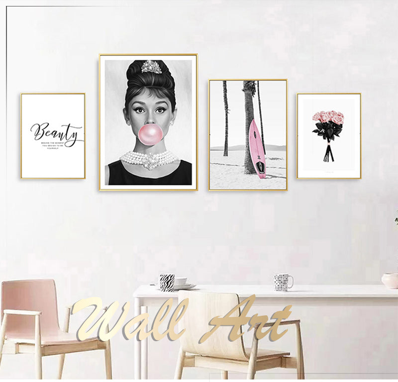 CORX Designs - Black White Pop Audrey Hepburn Bubble Art Canvas - Review