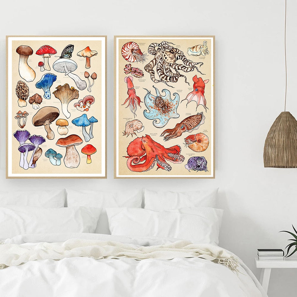 CORX Designs - Mushroom Sea Creatures Canvas Art - Review