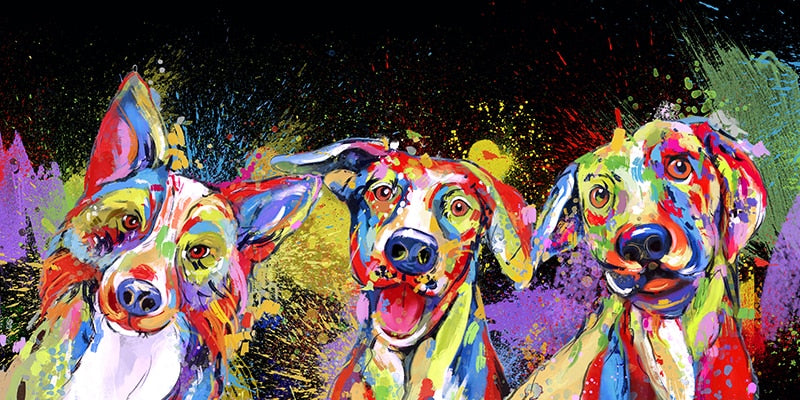 CORX Designs - Colorful Dogs Canvas Art - Review