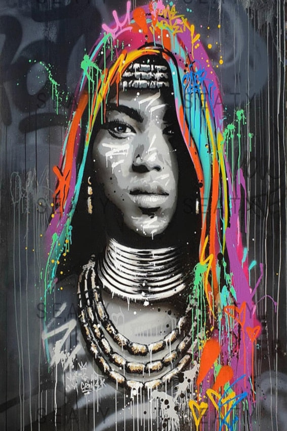CORX Designs - African Black Woman Graffiti Canvas Art - Review