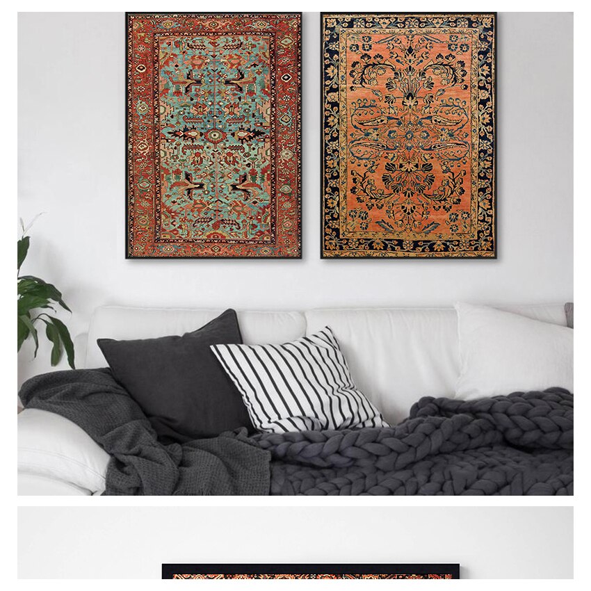 CORX Designs - Antique Persian Carpet Retro Wall Art Canvas - Review