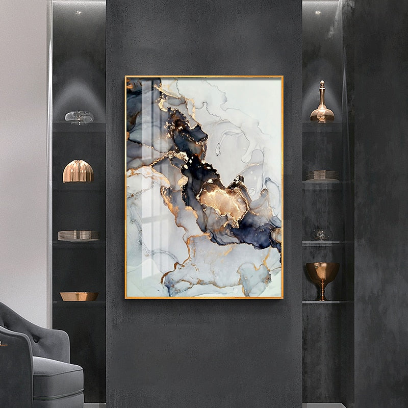 CORX Designs - Gold Black Marble Canvas Art - Review