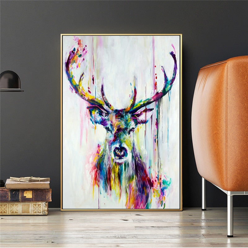CORX Designs - Watercolor Deer and Elephant Canvas Art - Review