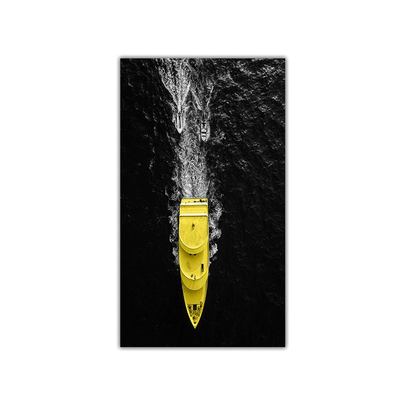 CORX Designs - Deep Sea Whale Yacht Sea Canvas Art - Review