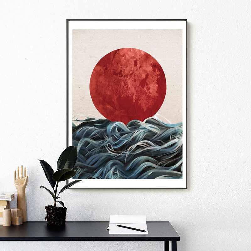 CORX Designs - Abstract Japanese Sunrise Canvas Art - Review