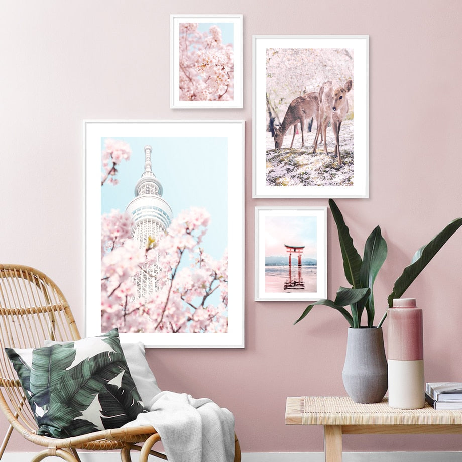 CORX Designs - Japanese Sakura Tokyo Kyoto Fuji Mountain Canvas Art - Review