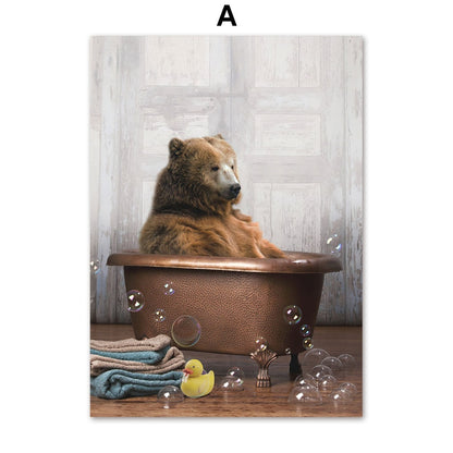 CORX Designs - Animals in the Bathtub Canvas Art - Review