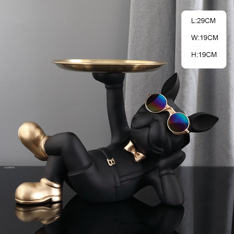 CORX Designs - Lying Bulldog Singe Tray Statue - Review