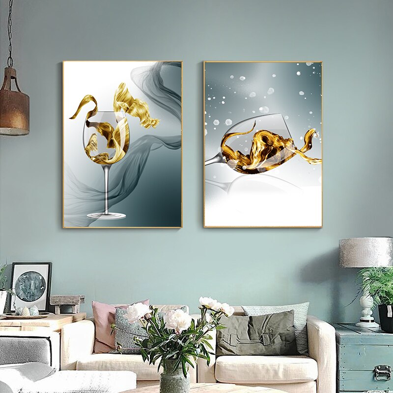 CORX Designs - Gold Wine Glass Canvas Art - Review