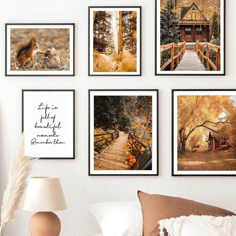 CORX Designs - Autumn Forest Wooden House Canvas Art - Review