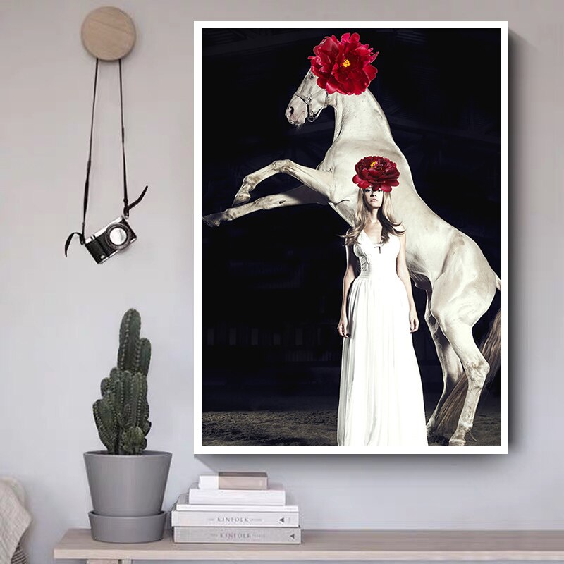 CORX Designs - Woman and Horse Wearing Safflower Canvas Art - Review