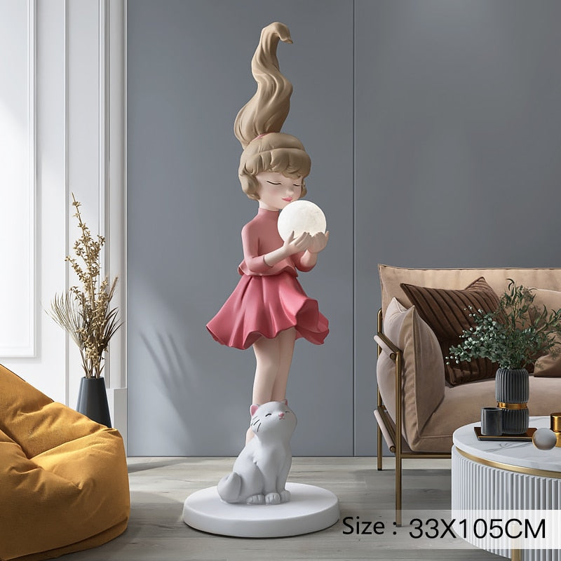CORX Designs - Girl and Cat Large Statue with Light - Review