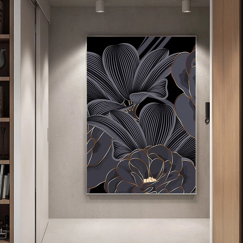 CORX Designs - Black Blooming Flowers Canvas Art - Review