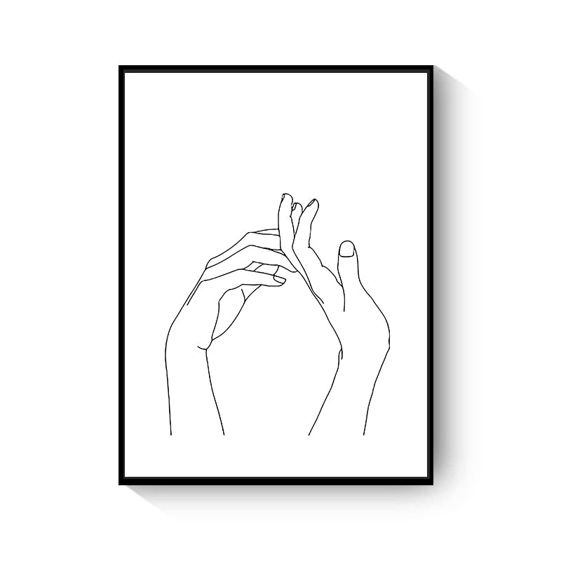 CORX Designs - Hand Flower Line Drawing Canvas Art - Review