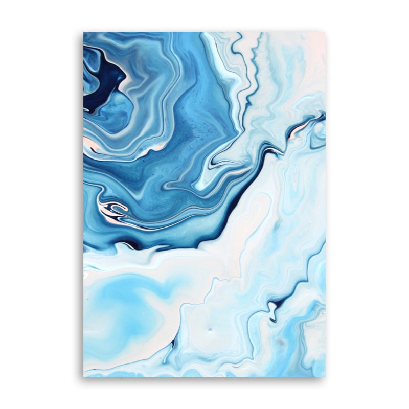 CORX Designs - Blue River Marble Gold Foil Canvas Art - Review