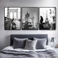 CORX Designs - Black and White Brooklyn Bridge London Bridge Eiffel Tower Canvas Art - Review