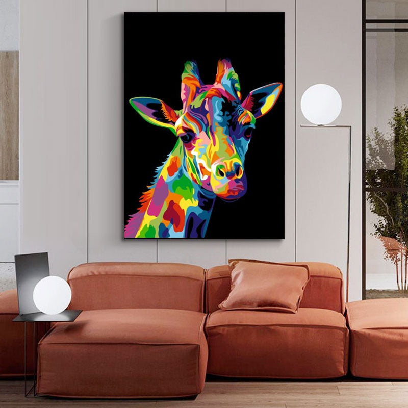 CORX Designs - Colorful Giraffe Painting Canvas Art - Review