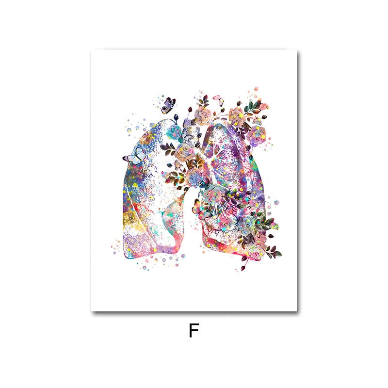 CORX Designs - Colorful Flower Human Body Anatomy Canvas Art - Review