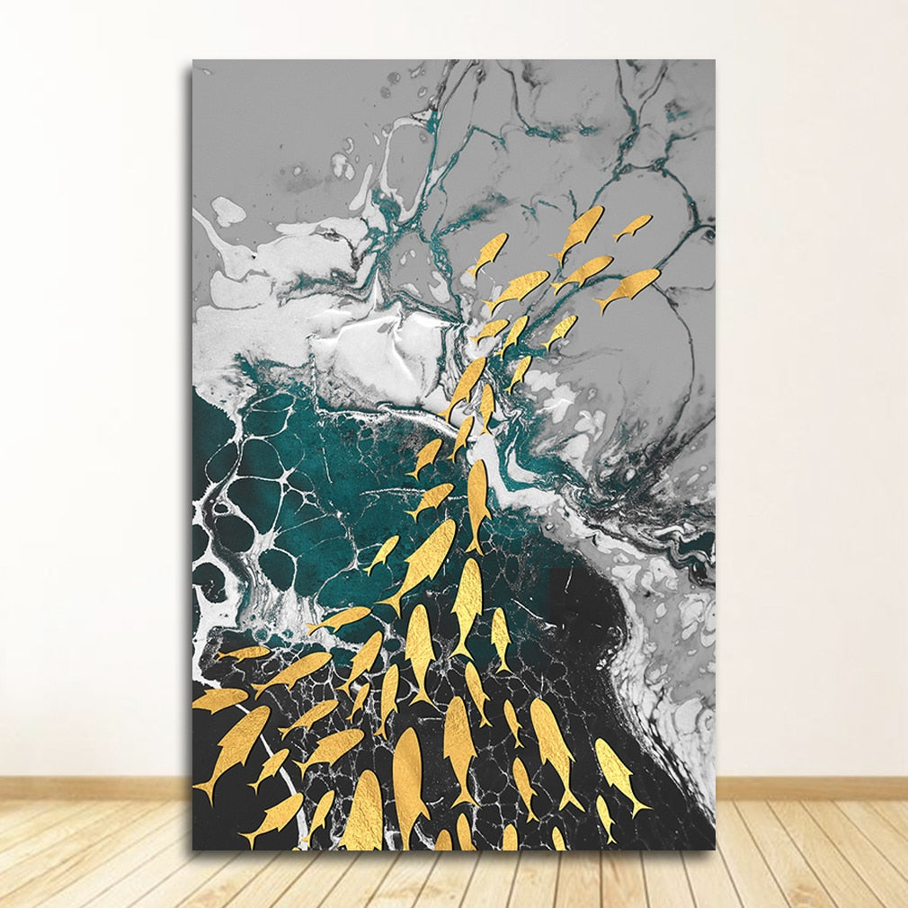 CORX Designs - Golden Fish and Bird Canvas Art - Review