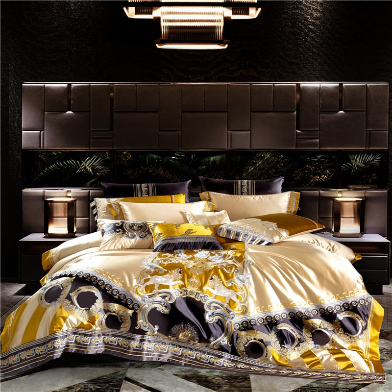 CORX Designs - Helios Luxurious Silk Jacquard Duvet Cover Bedding Set - Review