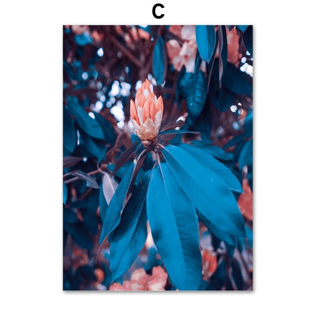 CORX Designs - Orange Flower Blue Leaf Canvas Art - Review