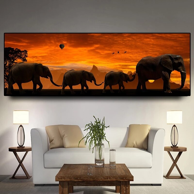 CORX Designs - Elephant Family Panoramic Canvas Art - Review